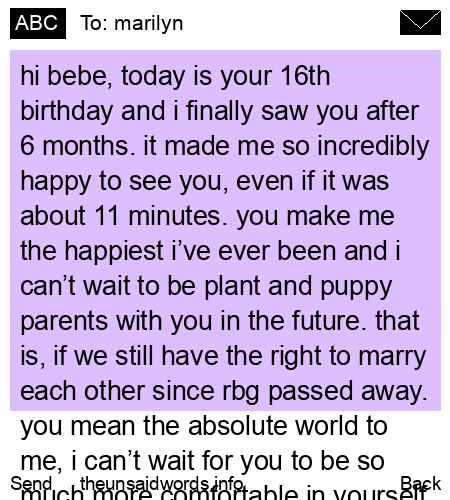 unsent message to marilyn