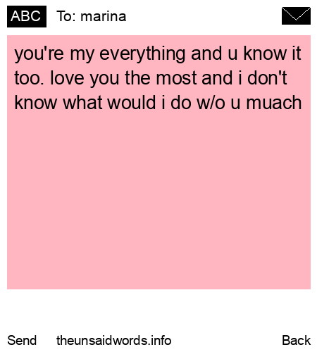 unsent message to marina