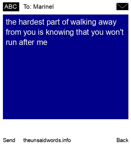 unsent message to Marinel