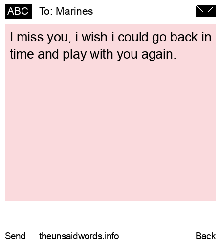 unsent message to Marines