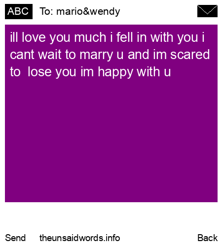 unsent message to mario&amp;wendy