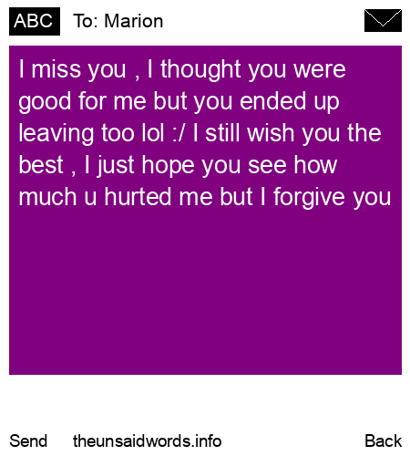unsent message to Marion