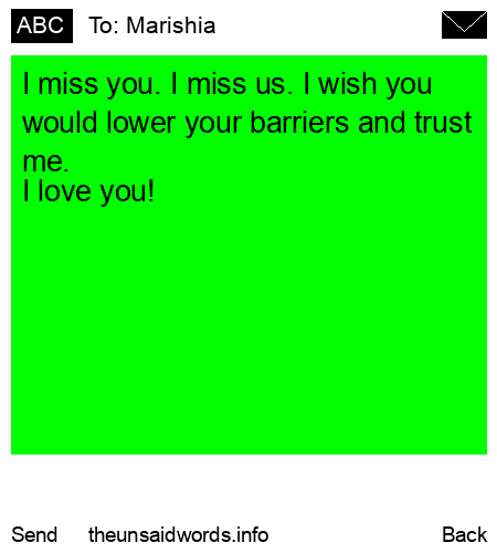 unsent message to Marishia