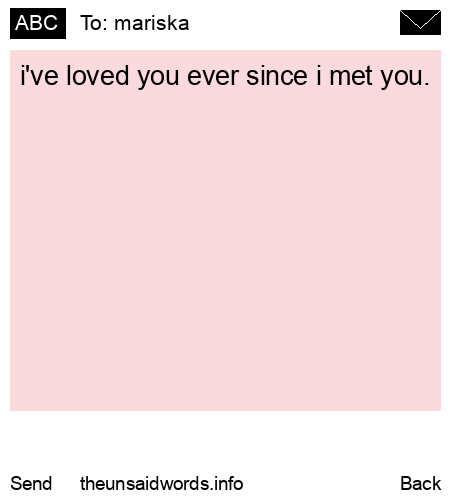 unsent message to mariska
