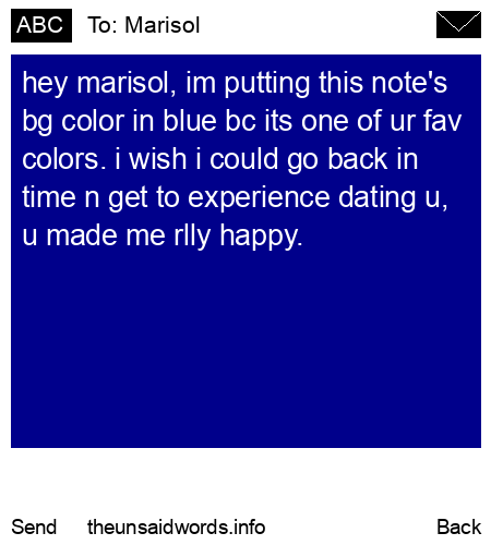 unsent message to Marisol