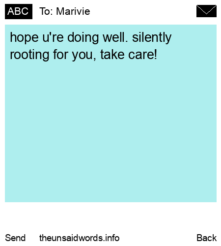 unsent message to Marivie