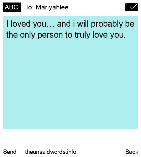 unsent message to Mariyahlee 