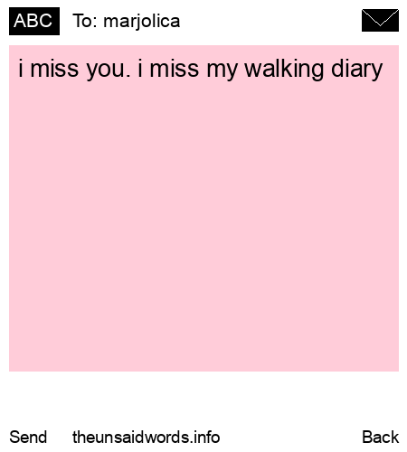 unsent message to marjolica