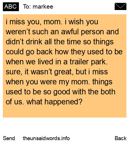 unsent message to markee
