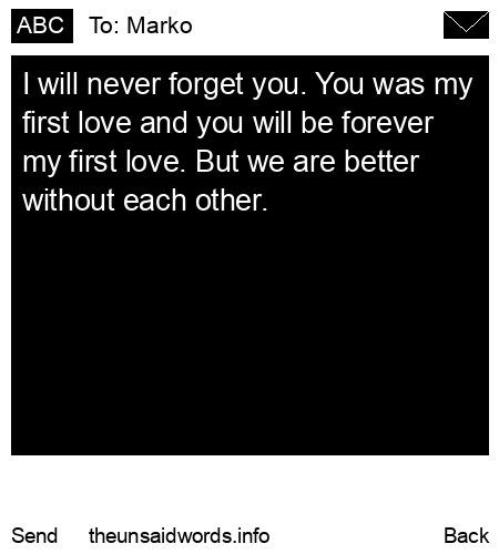 unsent message to Marko
