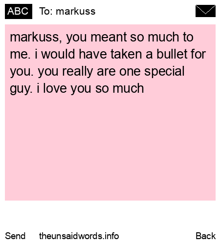 unsent message to markuss
