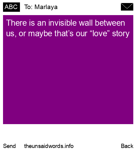 unsent message to Marlaya 