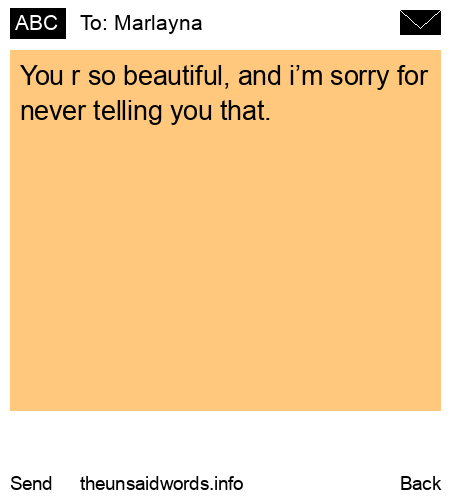 unsent message to Marlayna
