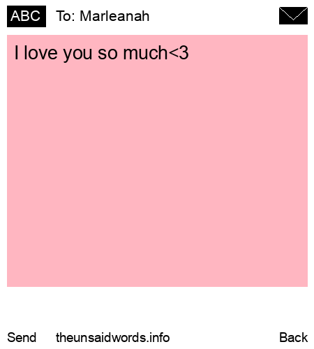 unsent message to Marleanah