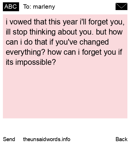 unsent message to marleny