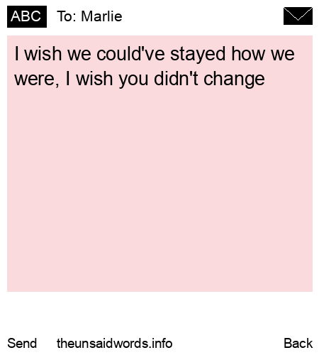 unsent message to Marlie