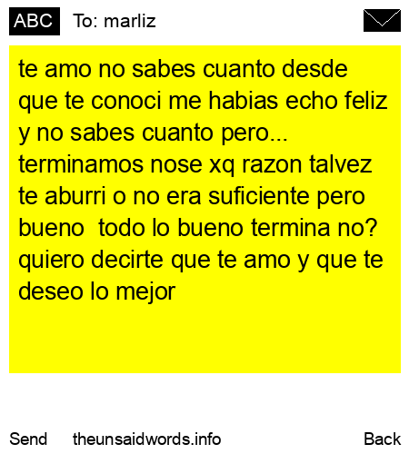 unsent message to marliz