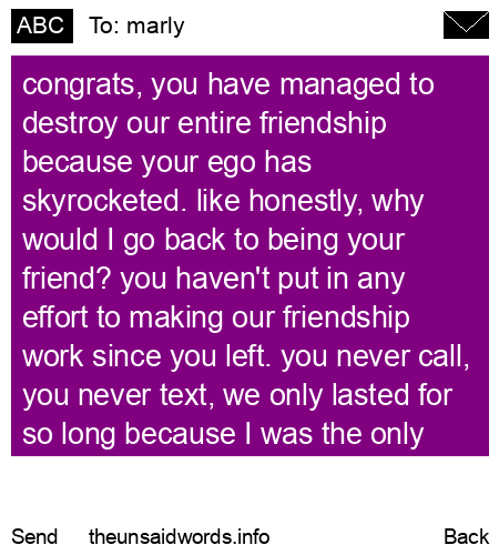 unsent message to marly
