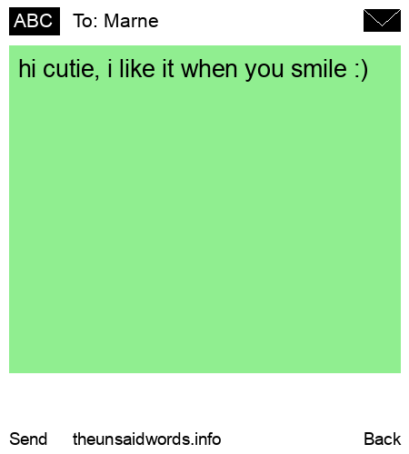 unsent message to Marne