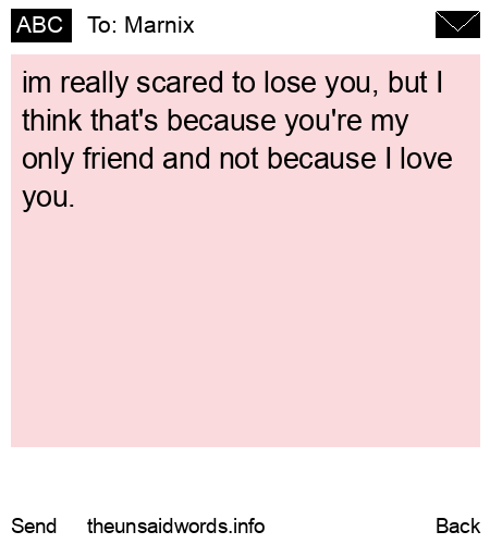 unsent message to Marnix