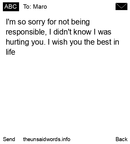 unsent message to Maro