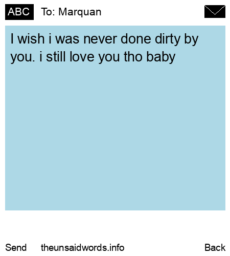 unsent message to Marquan