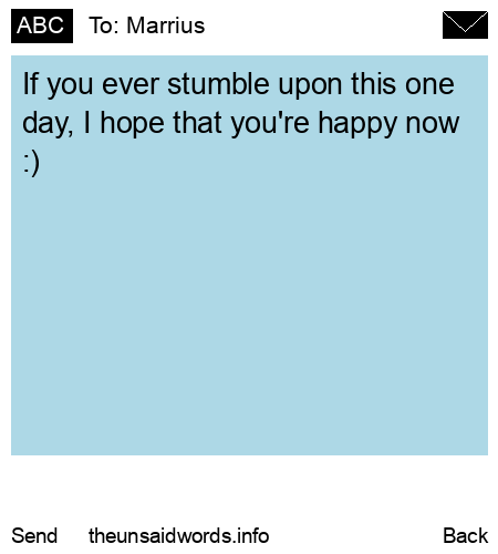 unsent message to Marrius