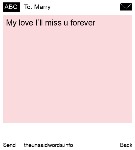 unsent message to Marry