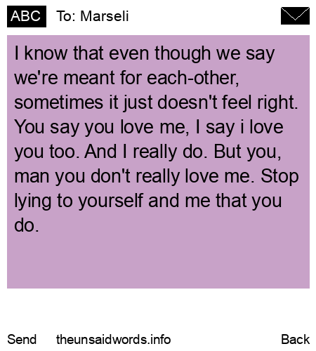 unsent message to Marseli