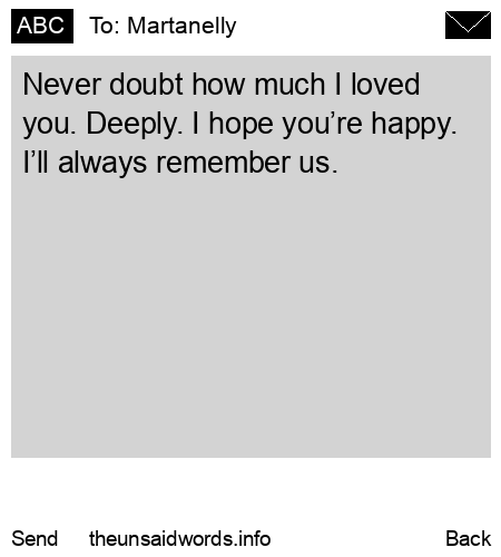unsent message to Martanelly