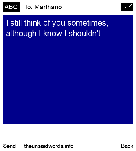 unsent message to Marthaño