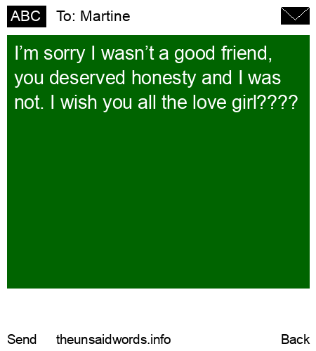 unsent message to Martine 