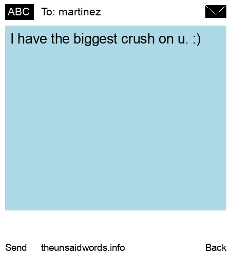 unsent message to martinez
