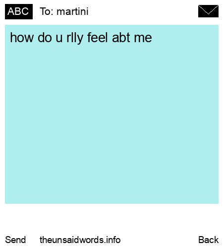 unsent message to martini