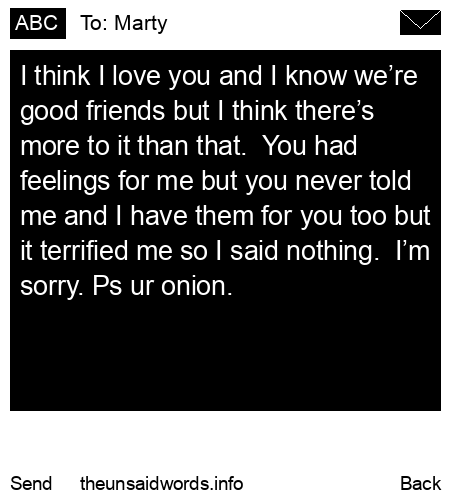 unsent message to Marty
