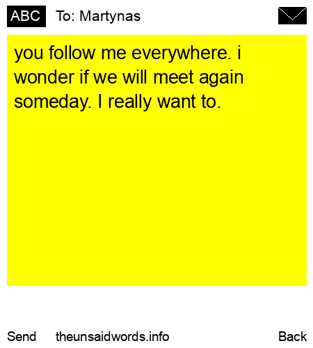 unsent message to Martynas