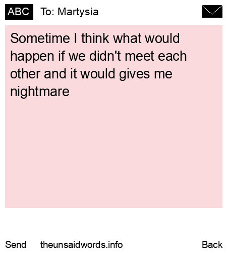 unsent message to Martysia