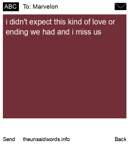 unsent message to Marvelon