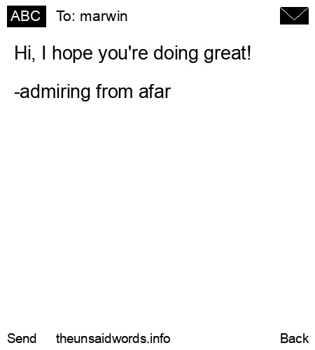 unsent message to marwin