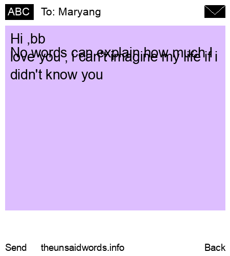 unsent message to Maryang 