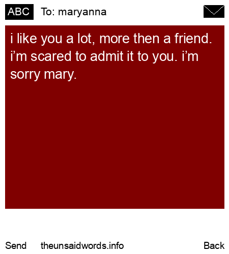 unsent message to maryanna