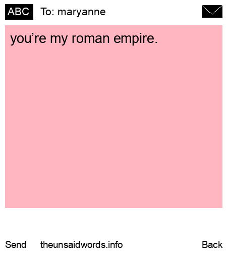 unsent message to maryanne