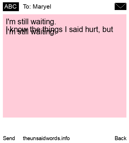 unsent message to Maryel