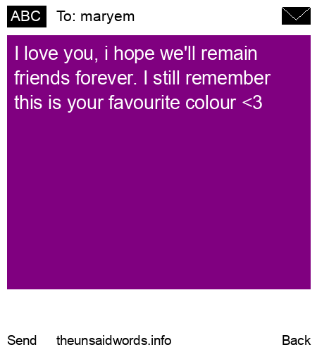 unsent message to maryem