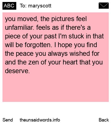unsent message to maryscott