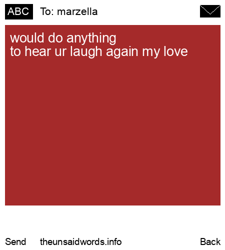unsent message to marzella