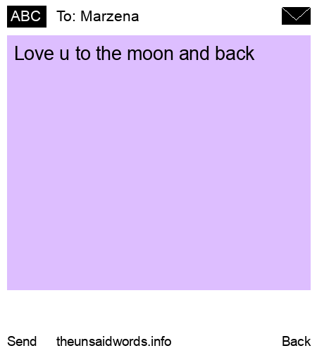 unsent message to Marzena 