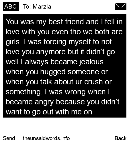 unsent message to Marzia