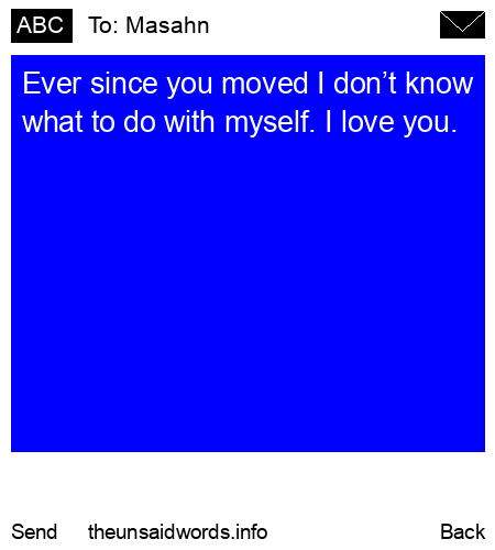 unsent message to Masahn