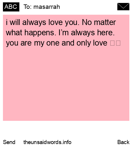 unsent message to masarrah